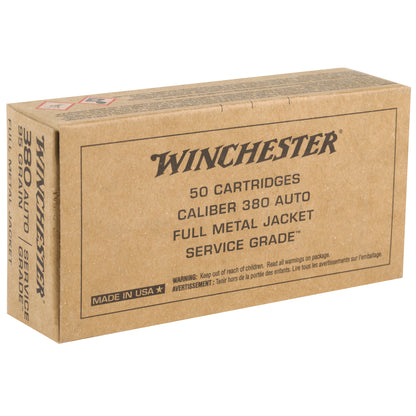 Winchester Ammunition Service Grade .380 ACP 95 Grain Full Metal Jacket * 50 Rounds Per Box