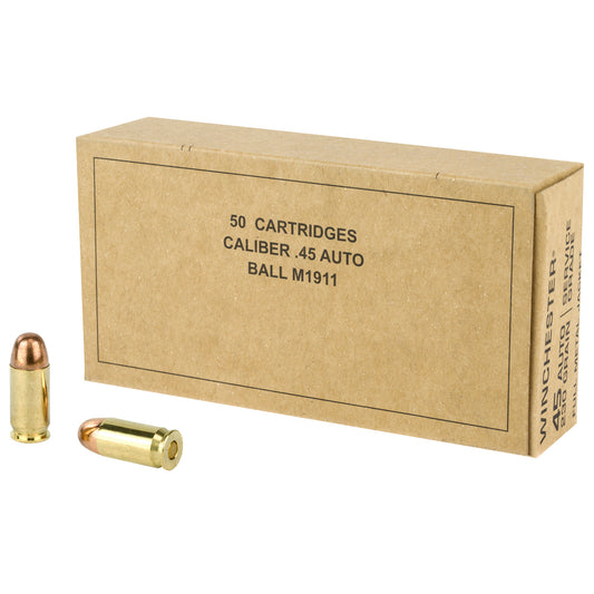 Winchester Ammunition Service Grade 45 ACP 230-Grain Full Metal Jacket - 50 Rounds Per Box