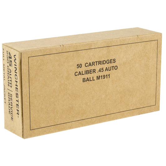 Winchester Ammunition Service Grade 45 ACP 230-Grain Full Metal Jacket - 50 Rounds Per Box