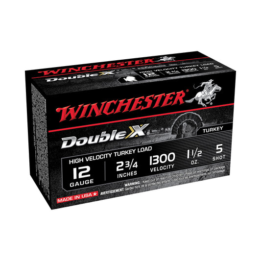 Winchester Ammunition Double X 12 Gauge Shotshell - 1.5 oz #5 Shot, High-Velocity Performance