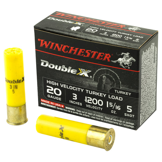 Winchester Ammunition Double X High-Velocity 20 Gauge Shotshells * 1.31 oz, #5 Lead Shot, 10 Rounds per Box