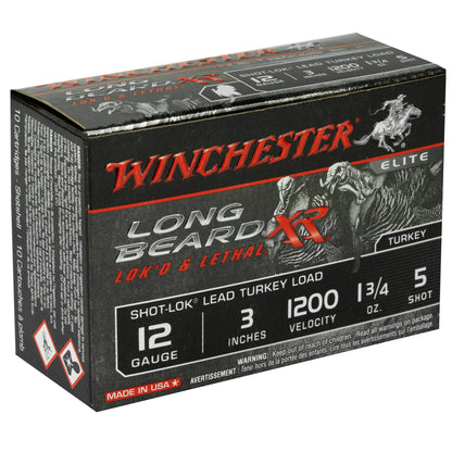 Winchester Ammunition Longbeard XR Turkey Shotshell 12 Gauge, 1.75 oz #5 - 10 Rounds per Box