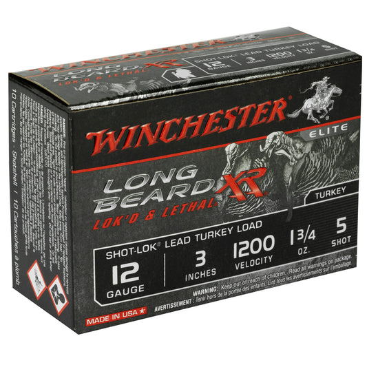 Winchester Ammunition Longbeard XR Turkey Shotshell 12 Gauge, 1.75 oz #5 - 10 Rounds per Box