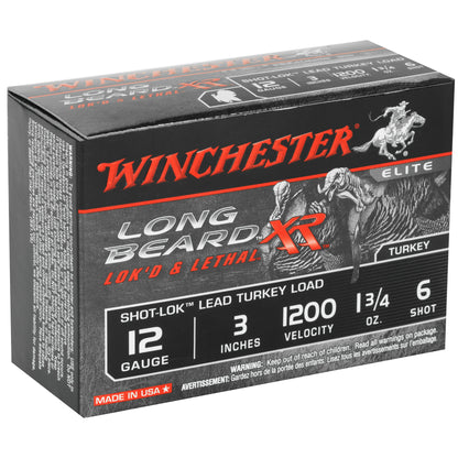 Winchester Ammunition Long Beard XR 12 Gauge Turkey Shotshells - 1.75 oz, #6 Shot, 10 Rounds per Box