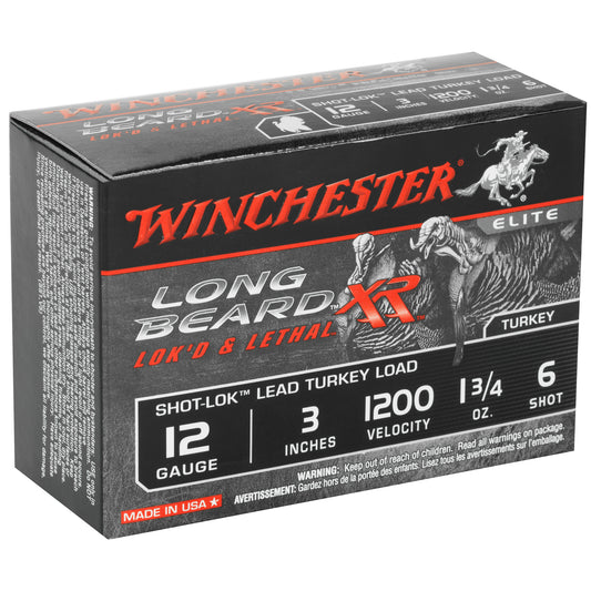 Winchester Ammunition Long Beard XR 12 Gauge Turkey Shotshells - 1.75 oz, #6 Shot, 10 Rounds per Box