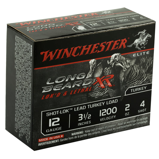 Winchester Ammunition Long Beard XR 12 Gauge 3.5-Inch Shotshells, 2 oz #4 Shot, 10 Rounds per Box