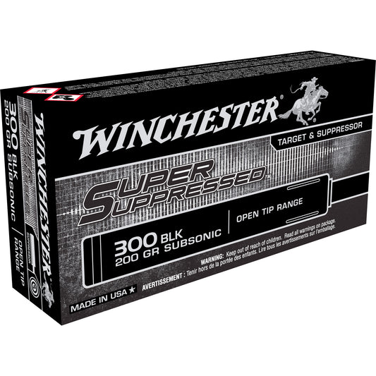 Winchester Ammunition Super Suppressed 300 Blackout 200-Grain Open Tip * Noise-Reducing Rifle Ammo
