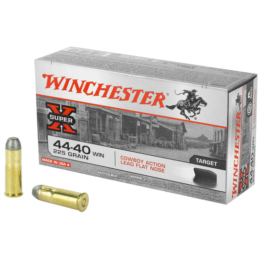 Winchester Ammunition USA 44-40 225-Grain Lead Flat Nose Cartridge - 50 Rounds