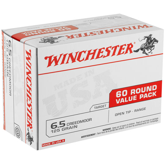 Winchester Ammunition USA 6.5 Creedmoor 125-Grain Open Tip Flat-Base Rifle Ammunition (60 Rounds per Box)