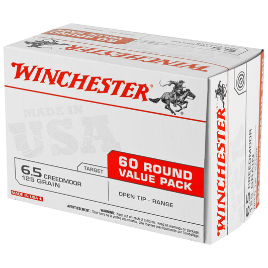 Winchester Ammunition USA 6.5 Creedmoor 125-Grain Open Tip Flat-Base Rifle Ammunition (60 Rounds per Box)