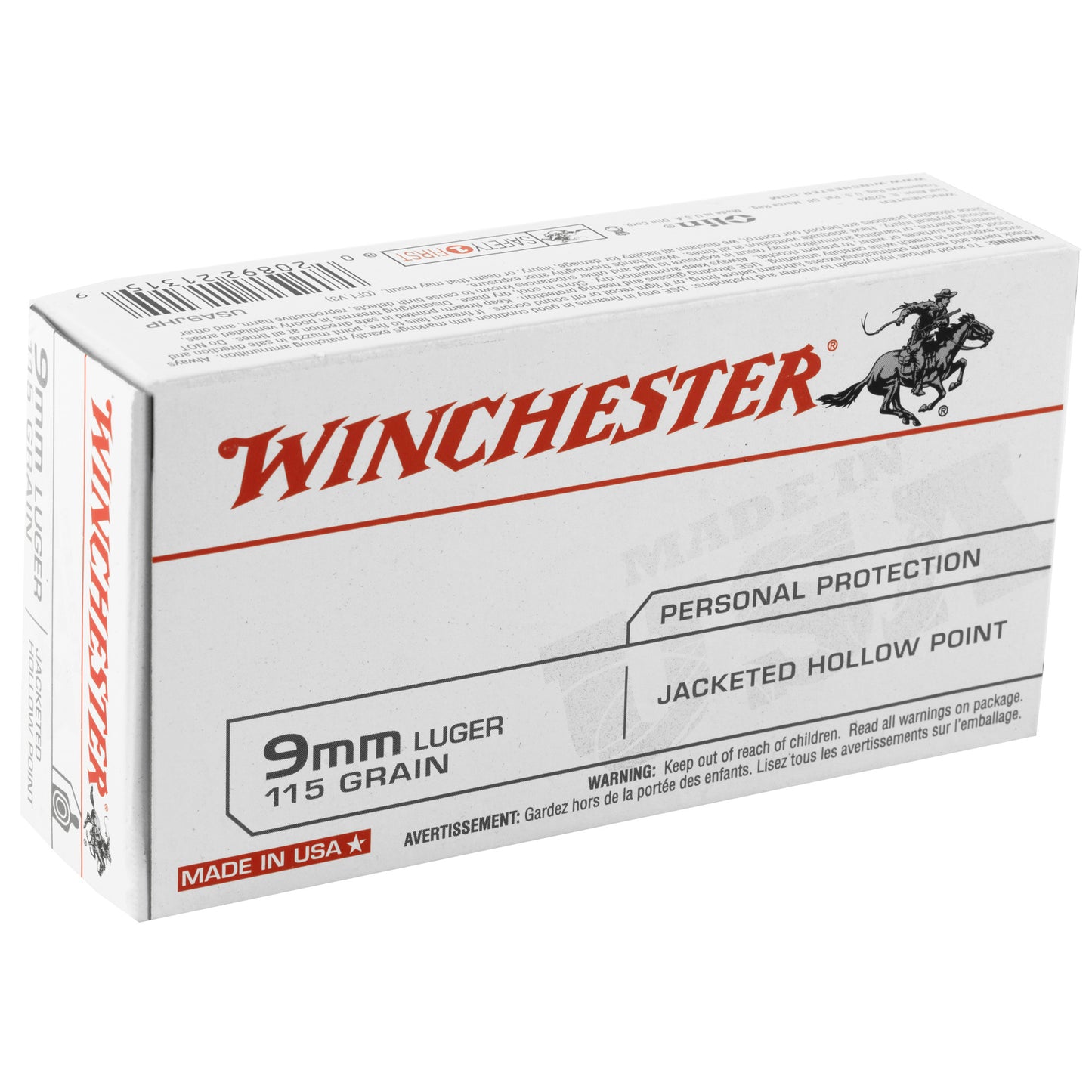 Winchester Ammunition USA 9mm 115 Grain Hollow Point * Reliable Self-Defense and Target Shooting Ammo