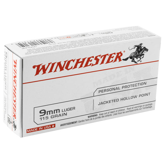 Winchester Ammunition USA 9mm 115 Grain Hollow Point * Reliable Self-Defense and Target Shooting Ammo