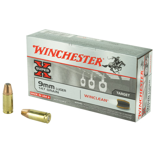 Winchester Ammunition Super-X 9mm 147-Grain Brass Enclosed Base Cartridge (50 Rounds per Box)