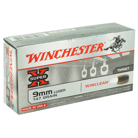 Winchester Ammunition Super-X 9mm 147-Grain Brass Enclosed Base Cartridge (50 Rounds per Box)
