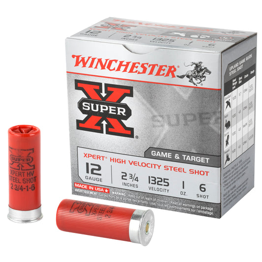 Winchester Ammunition Xpert 12 Gauge Steel Shot * 2.75 Inch, 1 oz, #6, 25 Rounds per Box