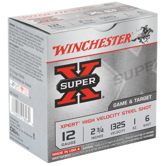 Winchester Ammunition Xpert 12 Gauge Steel Shot * 2.75 Inch, 1 oz, #6, 25 Rounds per Box