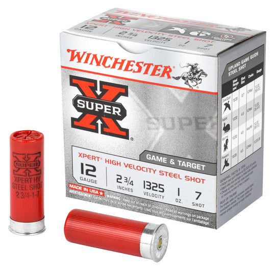 Winchester Ammunition Xpert Target 12 Gauge Steel Shot, 1 oz, #7 - 25 Rounds