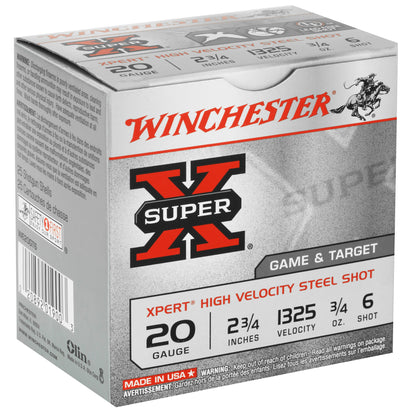 Winchester Ammunition Xpert 20 Gauge Steel Shot, 3/4 oz, #6, 25 Rounds