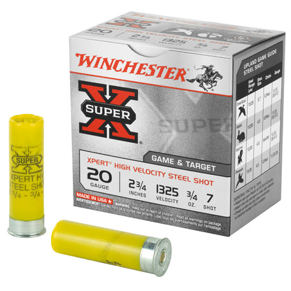 Winchester Ammunition Xpert 20 Gauge Steel Shot, 3/4 oz #7, 25 Rounds per Box