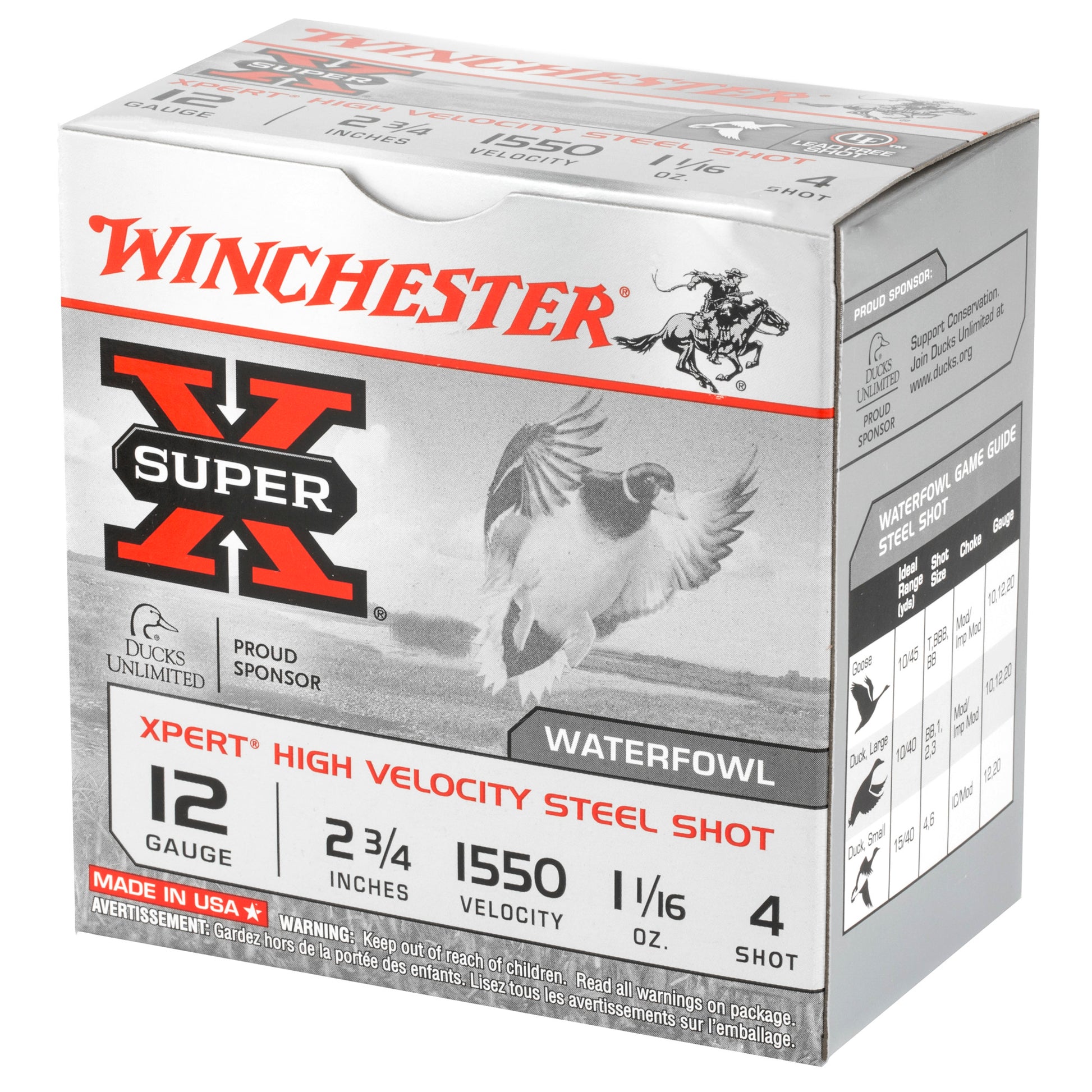Winchester Ammunition Xpert Hi-Velocity Steel Shot 12 Gauge #4, 1.06 oz for Hunting & Shooting