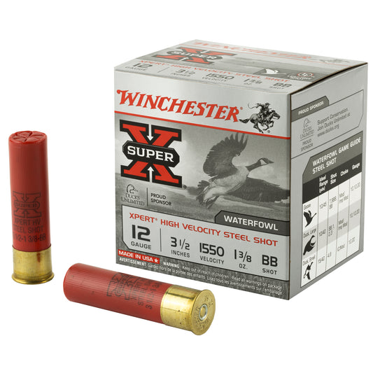 Winchester Ammunition Xpert Hi-Velocity Steel 12 Gauge 3.5" BB Shot - 25 Rounds