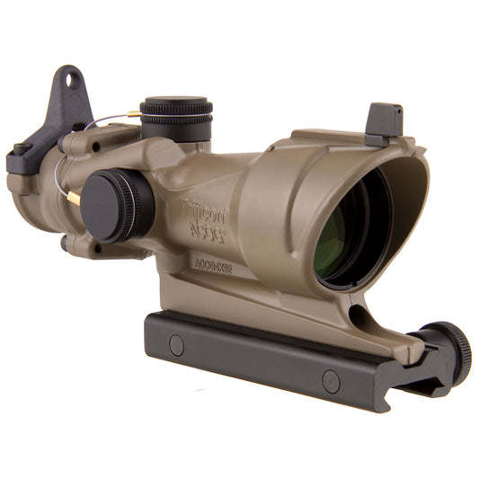 Trijicon ACOG 4x32 Amber Crosshair Rifle Scope in Flat Dark Earth * Durable 32mm Optic for Precision and CQB