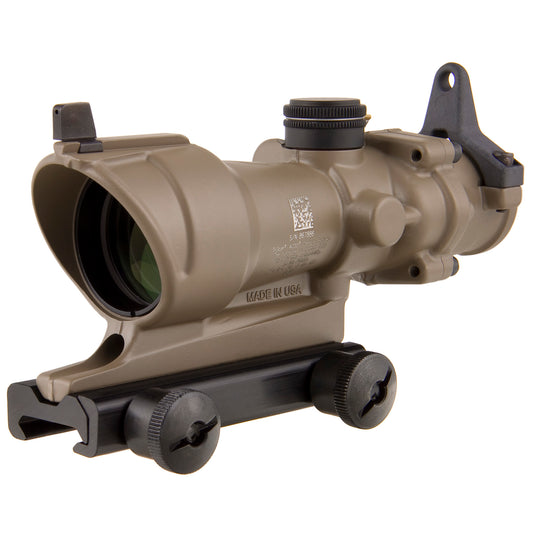 Trijicon ACOG 4x32 Amber Crosshair Rifle Scope in Flat Dark Earth * Durable 32mm Optic for Precision and CQB