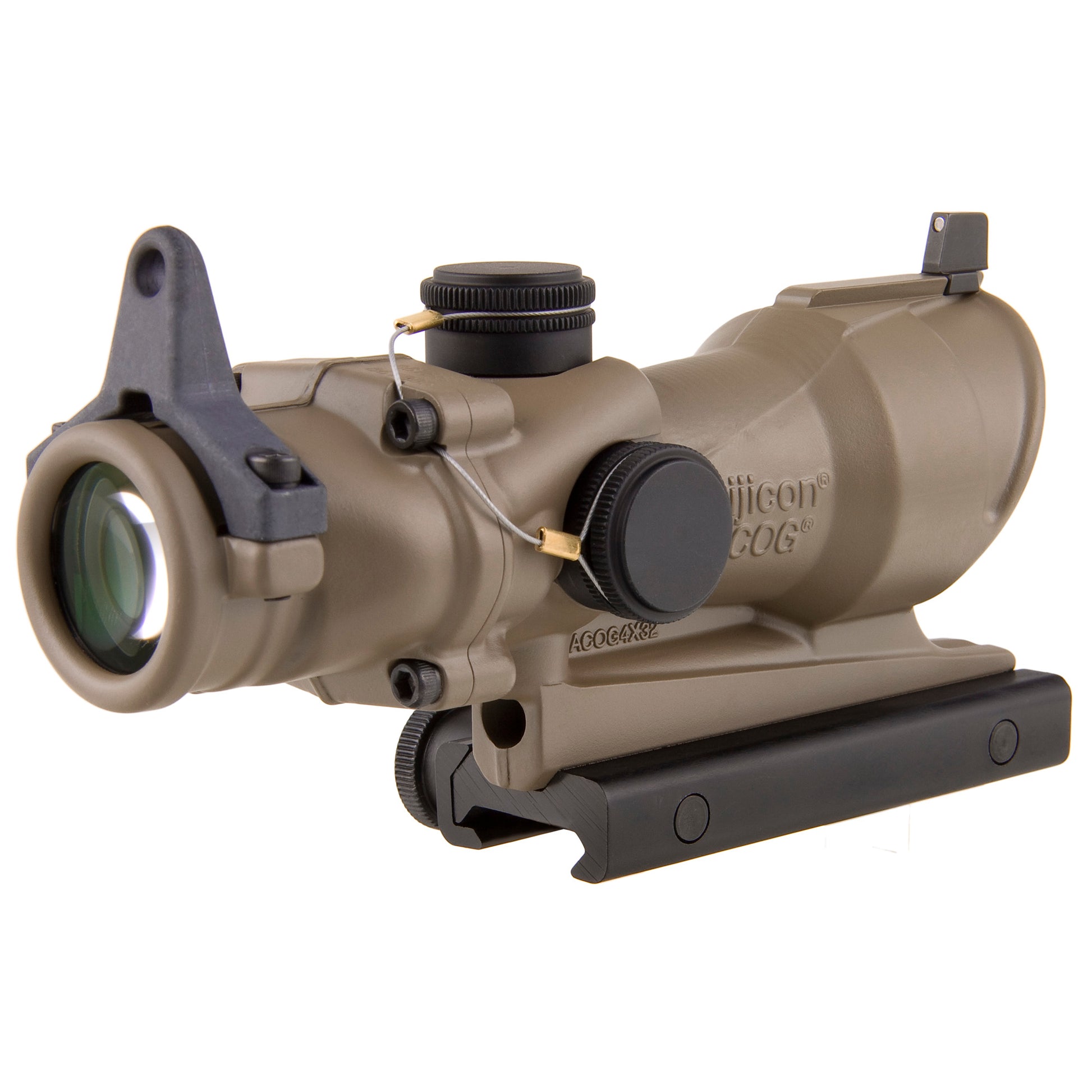 Trijicon ACOG 4x32 Amber Crosshair Rifle Scope in Flat Dark Earth * Durable 32mm Optic for Precision and CQB