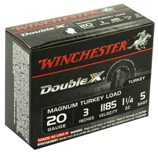 Winchester Ammunition Double X 20 Gauge Shotshells - 1 1/4 oz #5 Shot, High-Velocity Performance