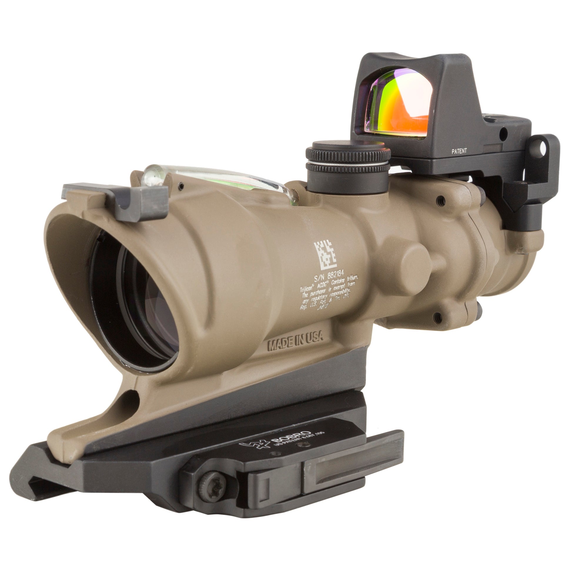 Trijicon ACOG 4x32 Green Crosshair Rifle Scope with RMR for Tactical Precision * Flat Dark Earth