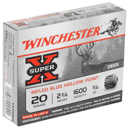 Winchester Ammunition Super-X 20 Gauge Rifled Slug (Part Number: X20RSM5)