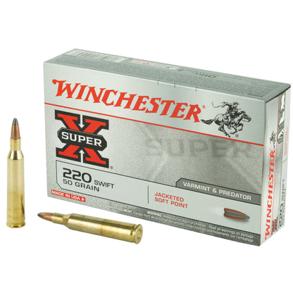 Winchester Ammunition Super-X 220 Swift 50 Grain Pointed Soft Point - 20 Rounds