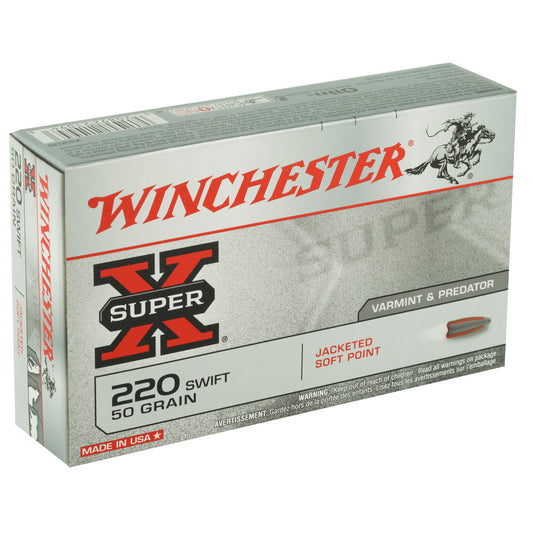 Winchester Ammunition Super-X 220 Swift 50 Grain Pointed Soft Point - 20 Rounds