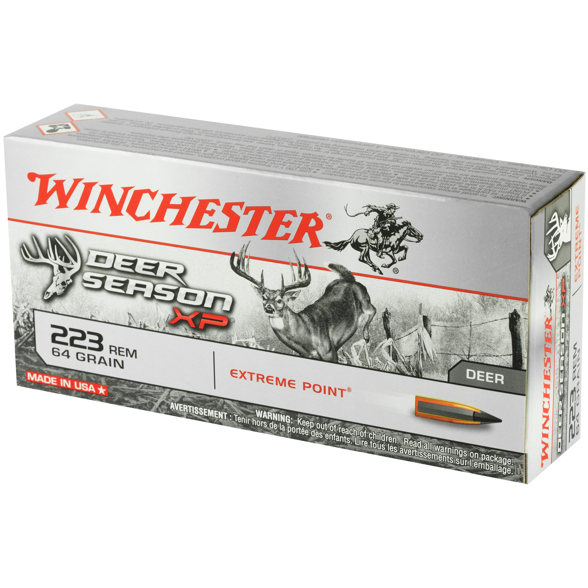 Winchester Ammunition Deer Season XP 223 Remington 64 Grain Polymer Tip Rifle Ammo (20 Rounds)
