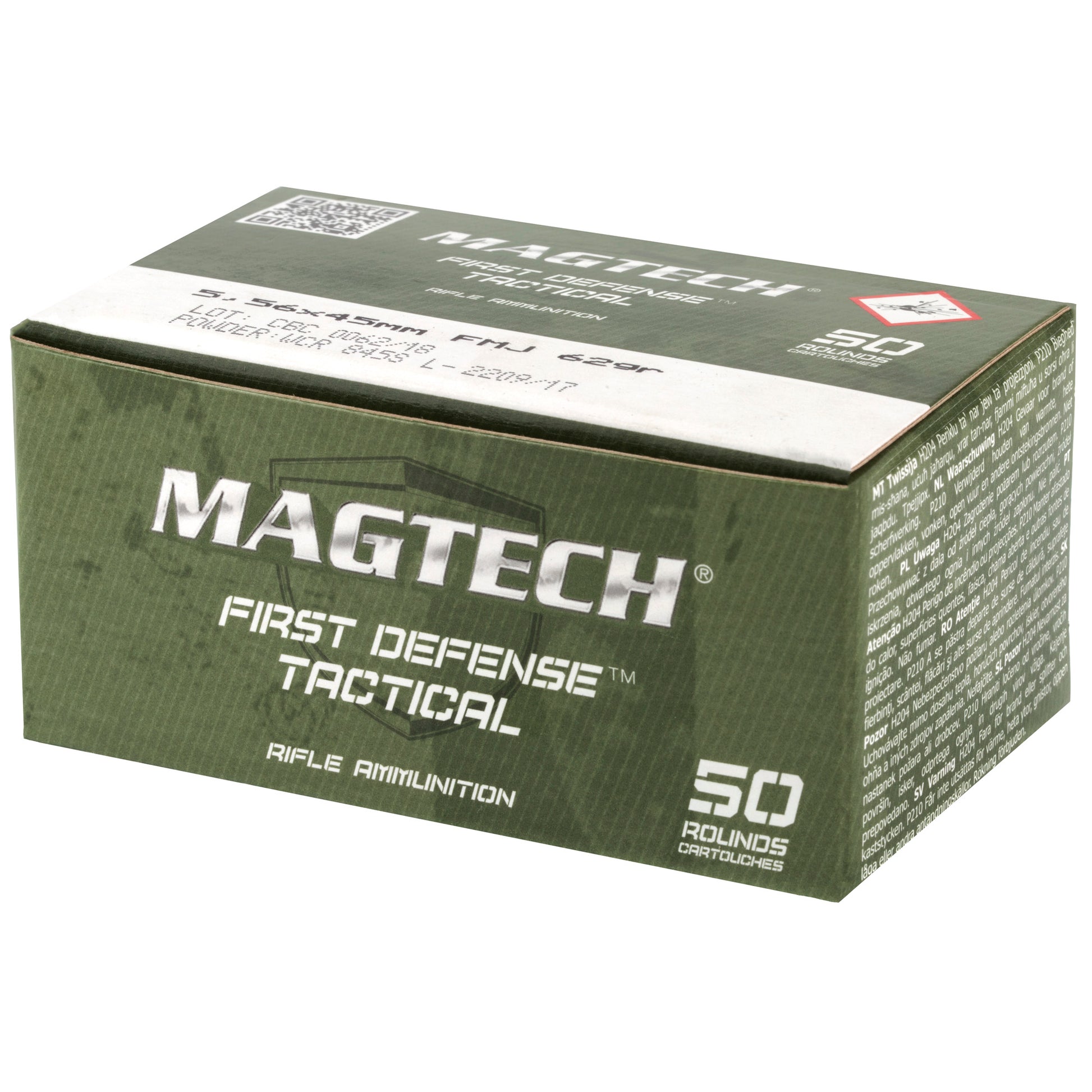 Magtech First Defense 556 NATO 62 Grain Full Metal Jacket Ammunition (50 Rounds)