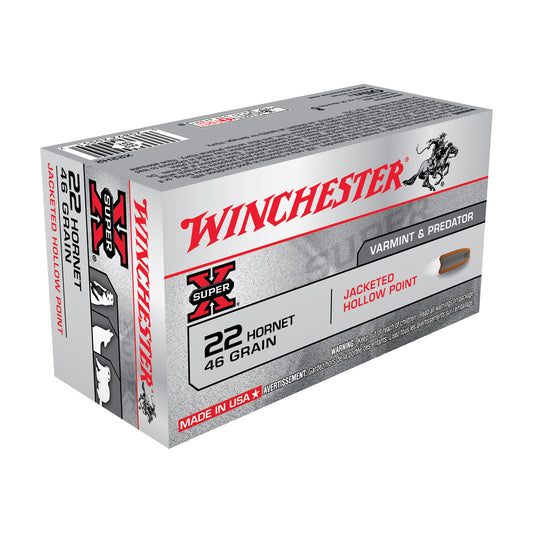 Winchester Ammunition Super-X 22 Hornet 46-Grain Hollow Point Ammo (50 Rounds per Box)