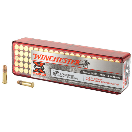 Winchester Ammunition Super-X 22 LR Super Speed 40 Grain Plated Round Nose * 100 Rounds per Box