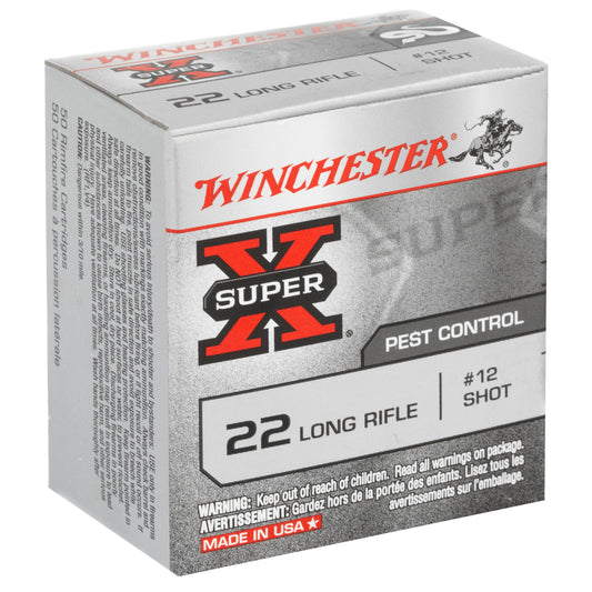 Winchester Ammunition Super-X .22 LR Shot, #12 Grain, 50 Rounds per Box