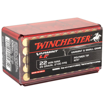 Winchester Ammunition Varmint LF 22 WMR 25-Grain NTX - Reliable Small Game and Varmint Ammo