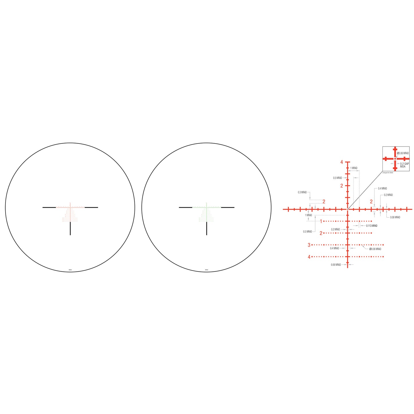 Trijicon Tenmile 3-18x44 FFP Rifle Scope with Red/Green MRAD Precision Tree Reticle