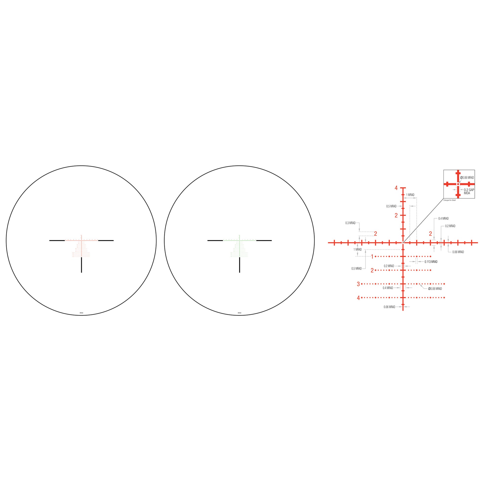 Trijicon Tenmile 3-18x44 FFP Rifle Scope with Red/Green MRAD Precision Tree Reticle