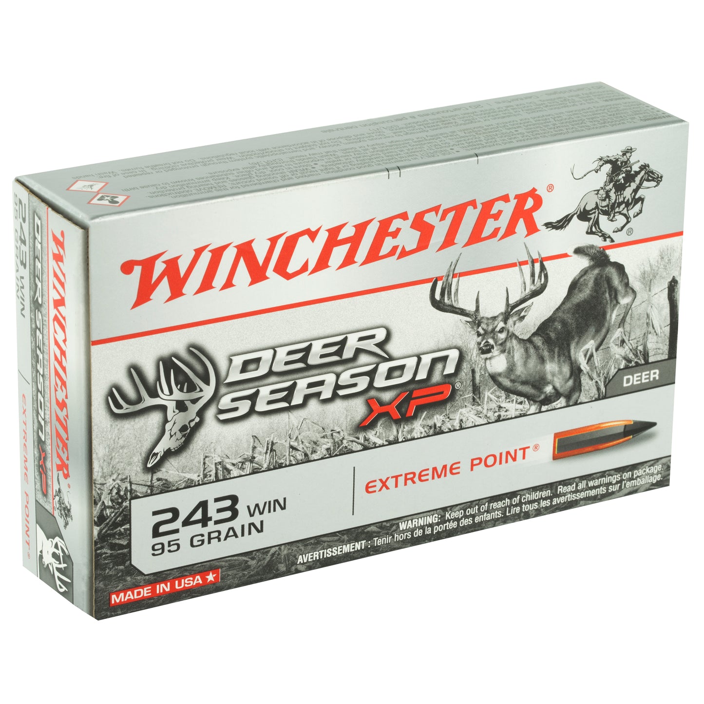 Winchester Ammunition Deer Season XP .243 Winchester 95 Grain Polymer Tip Ammunition - 20 Rounds