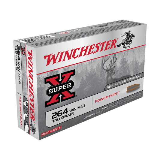 Winchester Ammunition Super-X Power-Point 264 Winchester 140-Grain Rifle Ammunition - 20 Rounds per Box