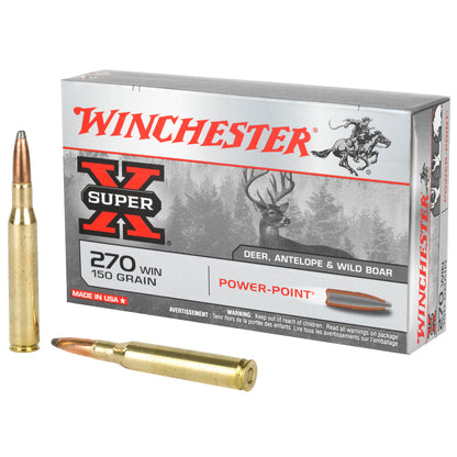 Winchester Ammunition Super-X Power Point .270 Winchester 150-Grain Hunting Ammo (20 Rounds per Box)