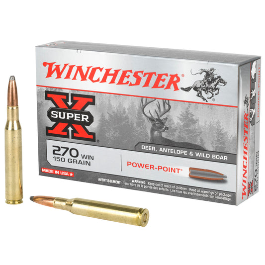 Winchester Ammunition Super-X Power Point .270 Winchester 150-Grain Hunting Ammo (20 Rounds per Box)