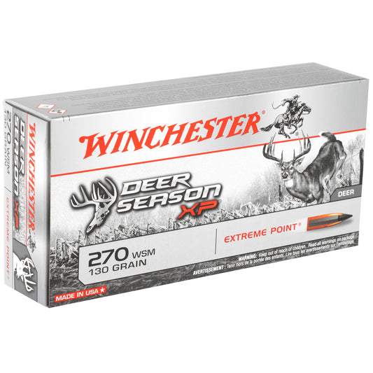 Winchester Ammunition Deer Season XP 270 Winchester Short Magnum 130-Grain Polymer Tip Ammunition - Pack of 20