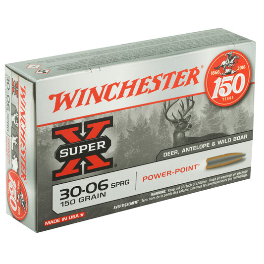 Winchester Ammunition Super-X Power-Point .30-06 Springfield 150-Grain Rifle Ammo (20 Rounds per Box)
