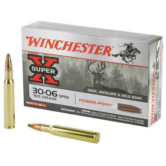 Winchester Ammunition Super-X Power-Point 30-06 Springfield 165 Grain Ammo - 20 Rounds per Box