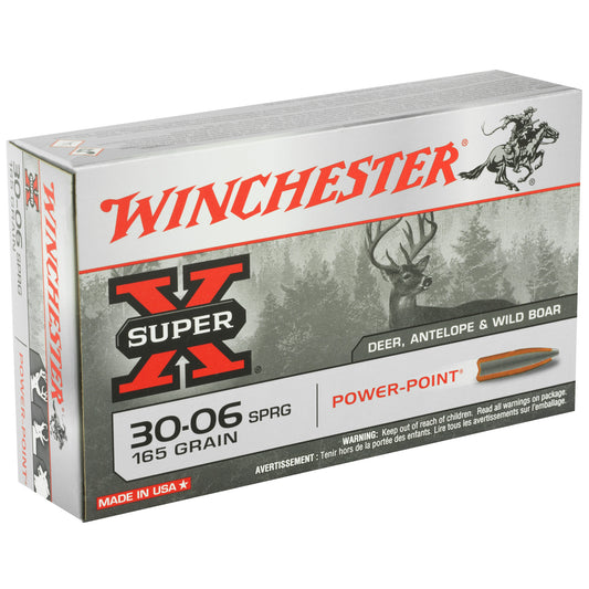 Winchester Ammunition Super-X Power-Point 30-06 Springfield 165 Grain Ammo - 20 Rounds per Box