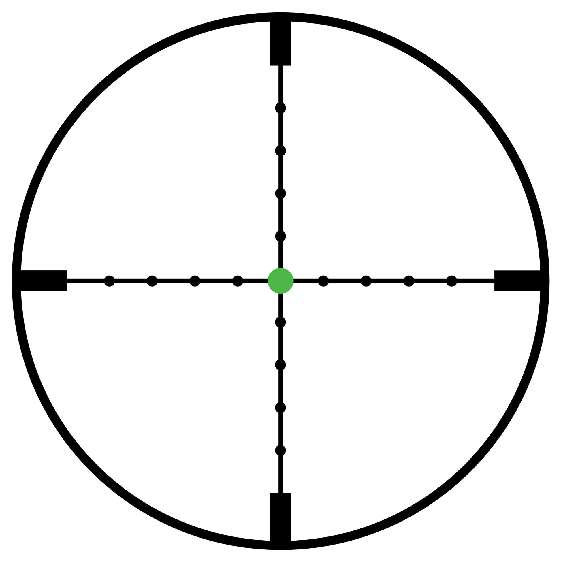 Trijicon AccuPoint 2.5-10x56 Rifle Scope with MIL-Dot Crosshair and Green Dot - Black